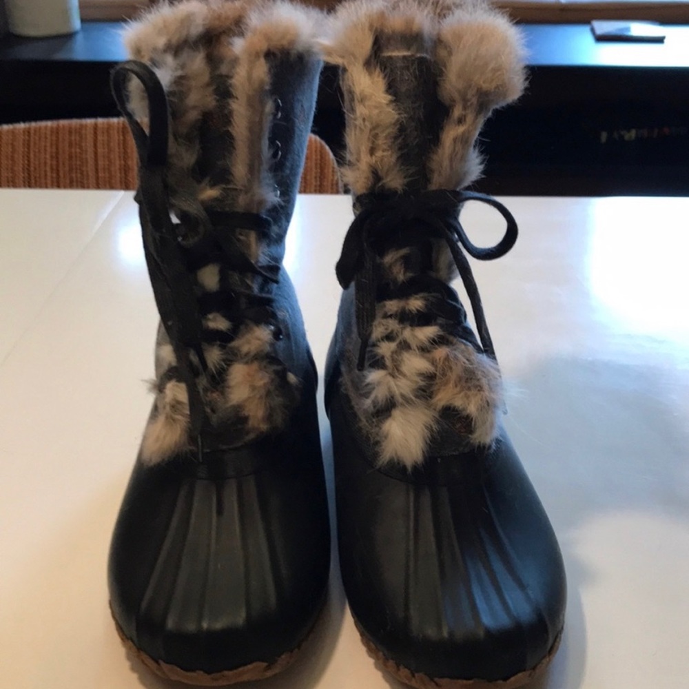 J Crew Fur Lined Duck Boots